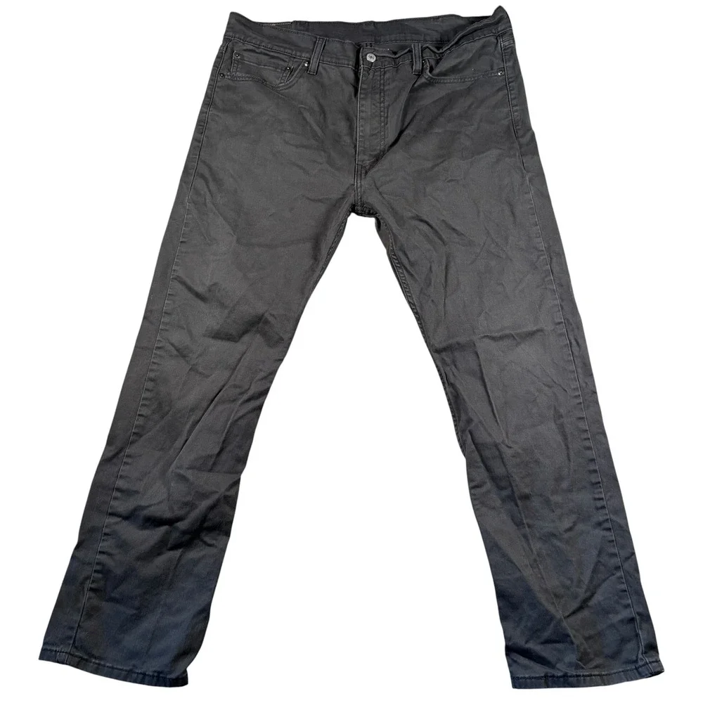 Levi's 513 Slim Straight Pants Mens 38x30 Charcoal Minimalist Workwear Gorpcore